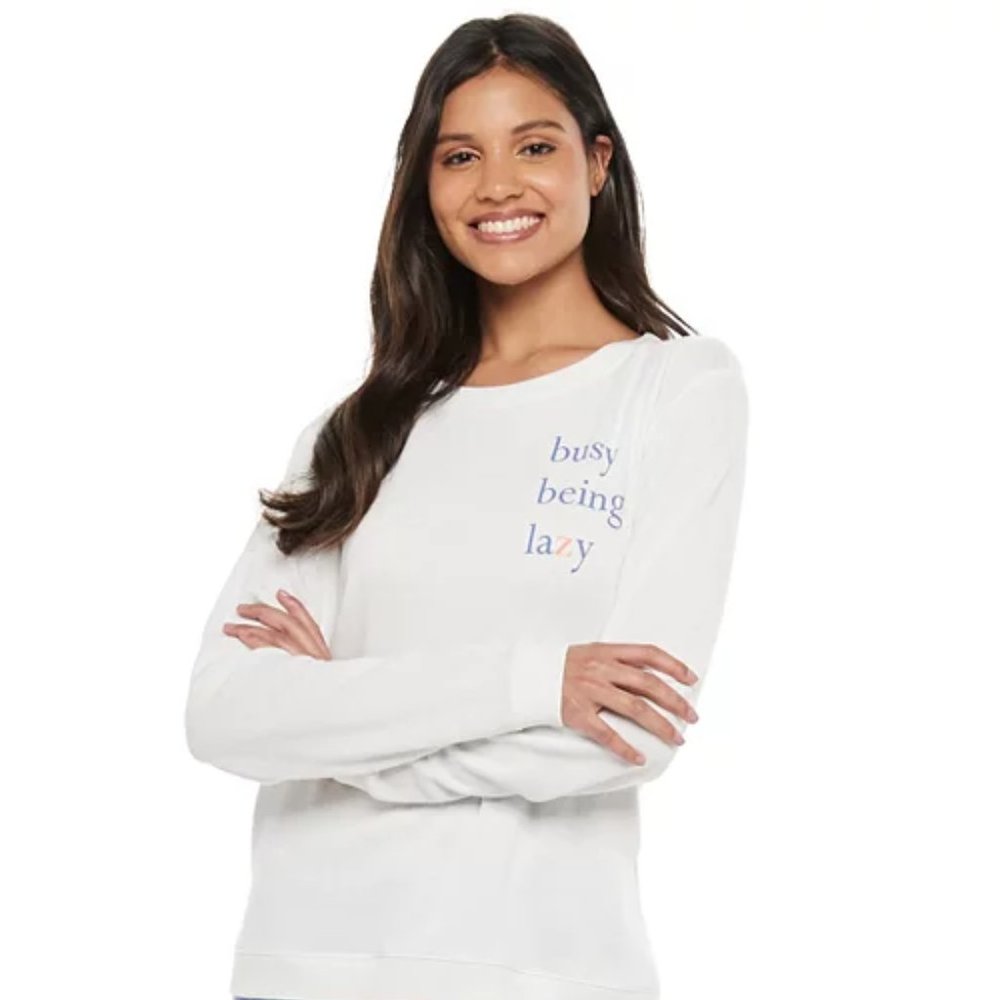 New!! "Busy Being Lazy" Top NWT